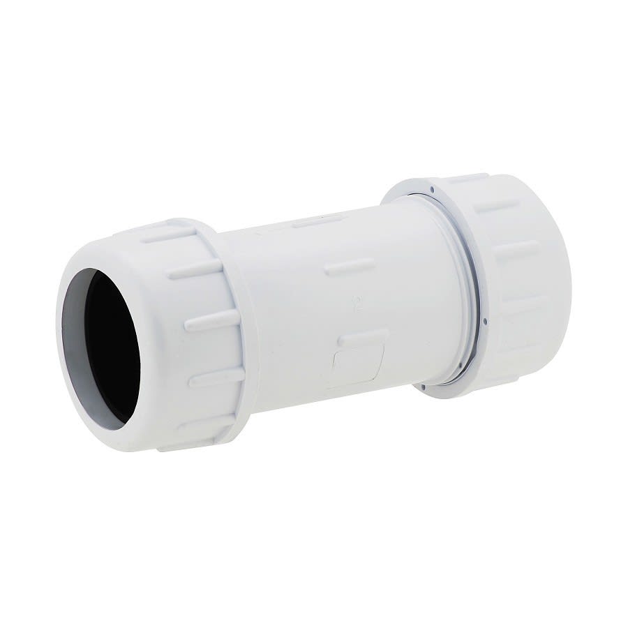 Coupling, 1/2 in, Compression, PVC