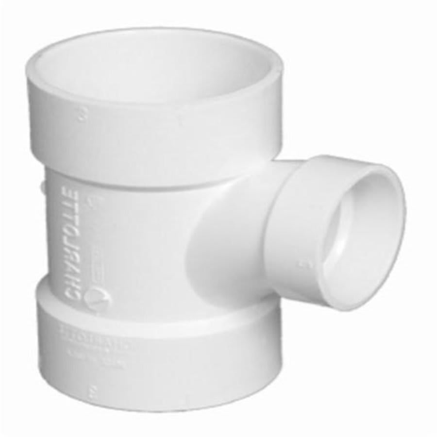 Sanitary Tee, 6 x 2 in, Hub, DWV, PVC