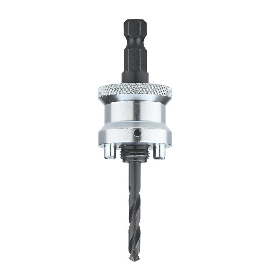 Standard Hole Saw Arbor, 1/2 in, 1/4 in, Pilot Drill, Steel