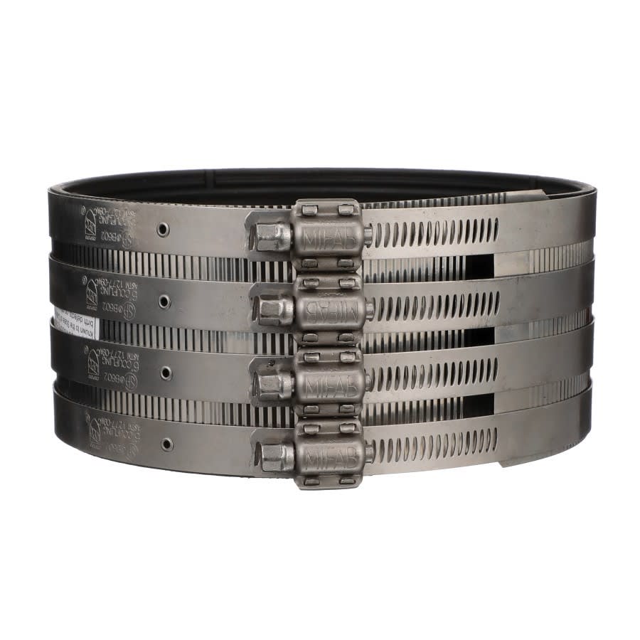 Coupling, 6 in, No Hub, Stainless Steel