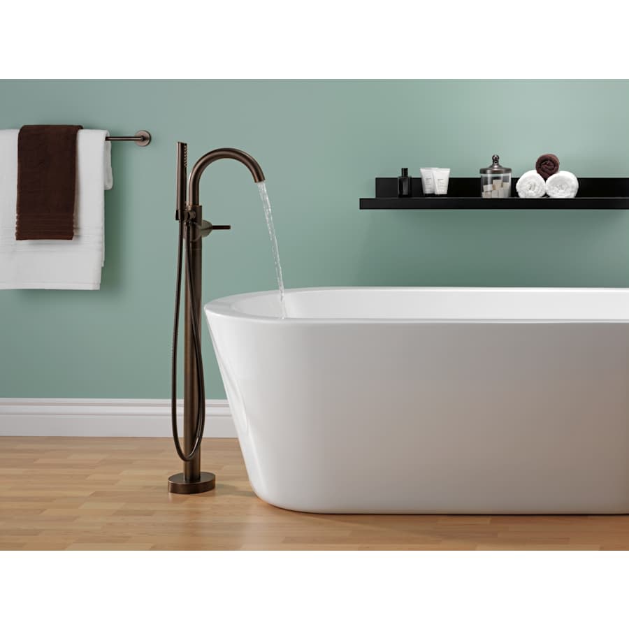 Trinsic Floor Mounted Tub Filler with Integrated Diverter and Hand Shower - Less Rough In