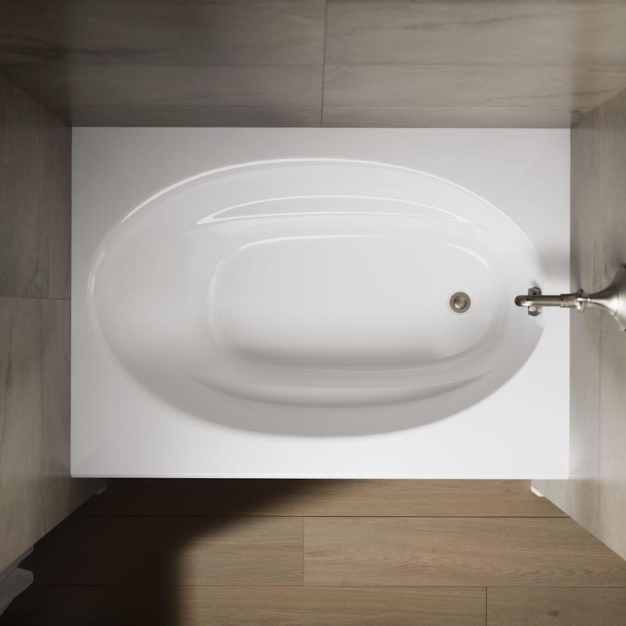 Windward Collection 60" Three Wall Alcove Soaking Bath Tub with Right Hand Drain
