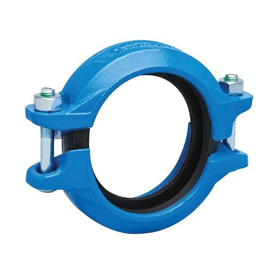 Rigid Coupling, 2 in, Groove, Ductile Iron, Enamel Painted, Potable