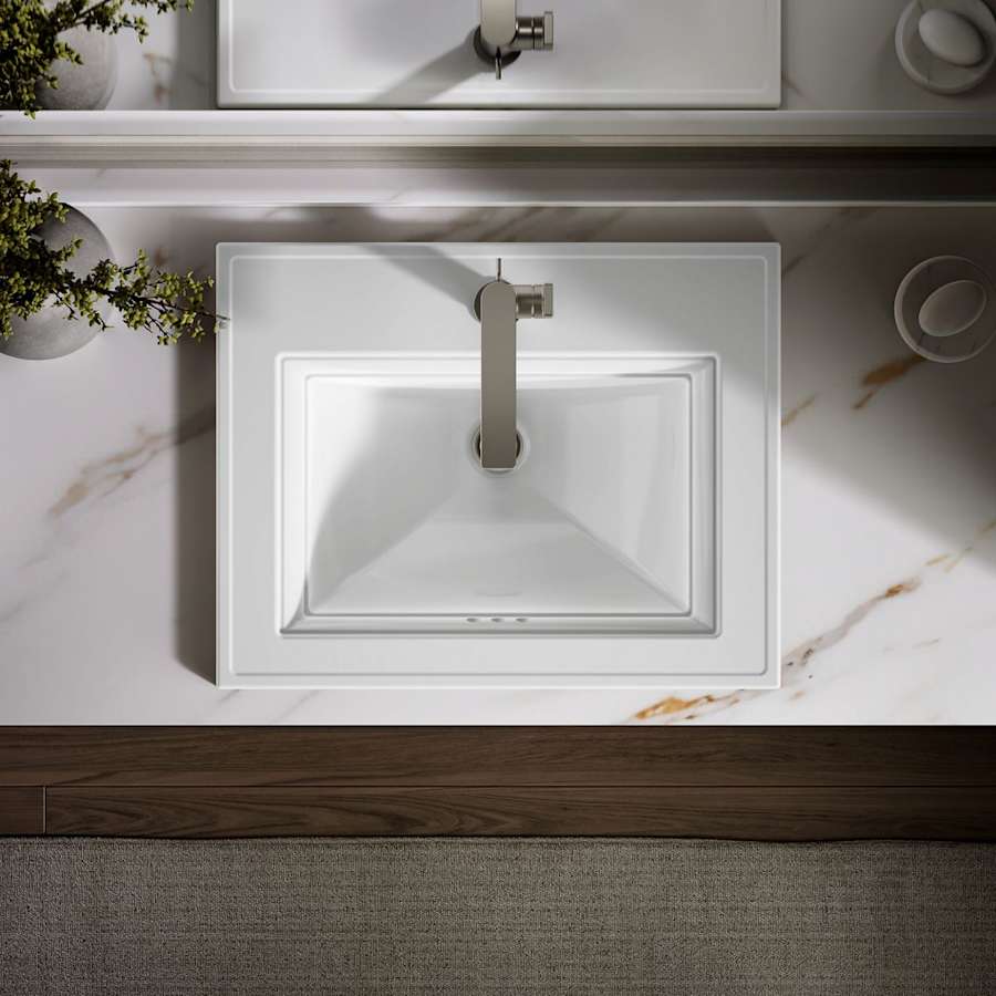 Memoirs Stately 17" Drop In Bathroom Sink with 1 Hole Drilled and Overflow