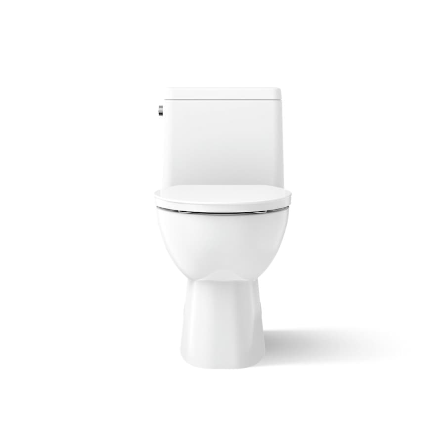 Reach 1.28 GPF One-Piece Compact Elongated Chair Height Toilet with Skirted Trapway and Left Hand Trip Lever - Seat Included