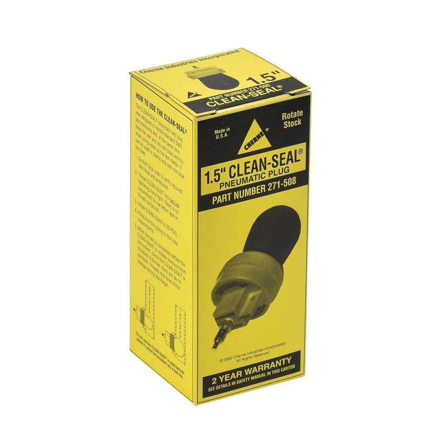 Clean-Seal® Pneumatic Pipe Plug, 1-1/2 in Pipe, 13 psi, Natural Rubber