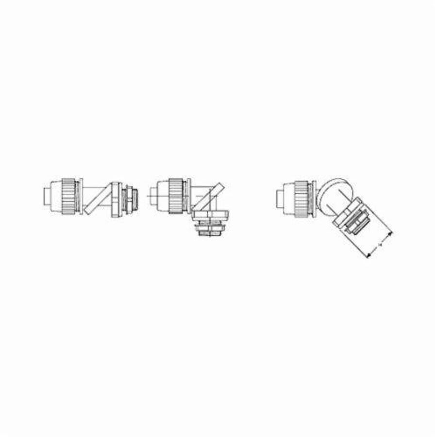 SwivelLok® Acid Waste Adjustable 90 deg Elbow, 1/2 in, Non-Metallic