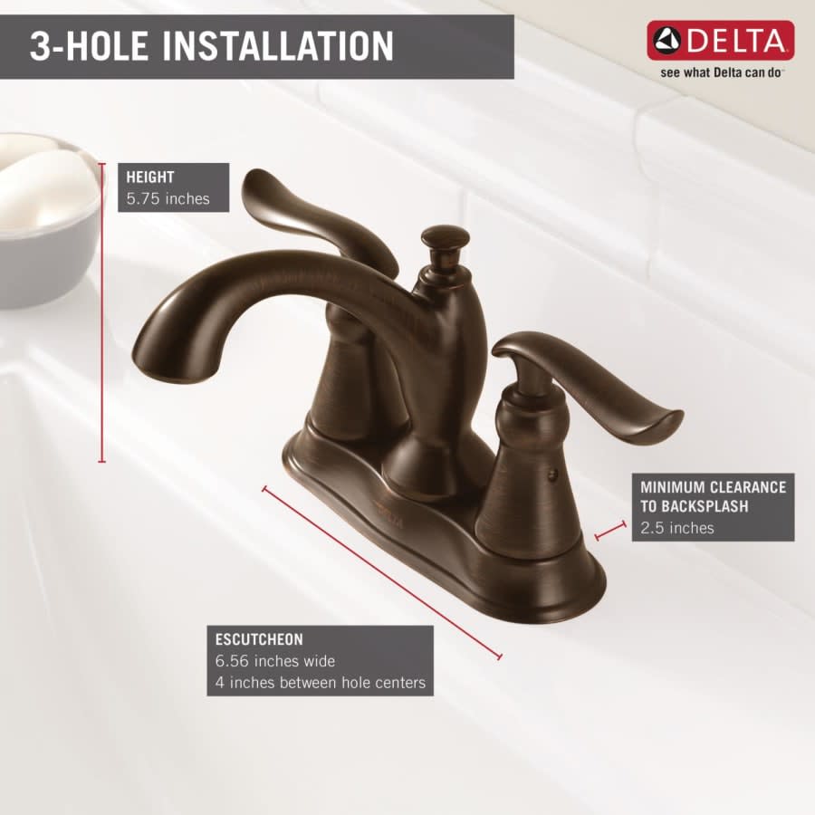 Linden Centerset Bathroom Faucet with Pop-Up Drain Assembly - Includes Lifetime Warranty
