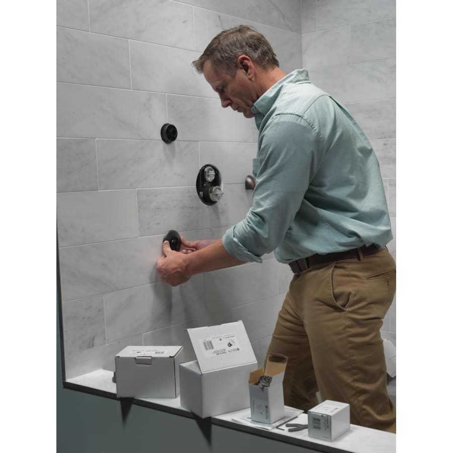 Multichoice Shower Only Universal Rough In with Three Port Diverter and Service Stops - No Tub Outlet