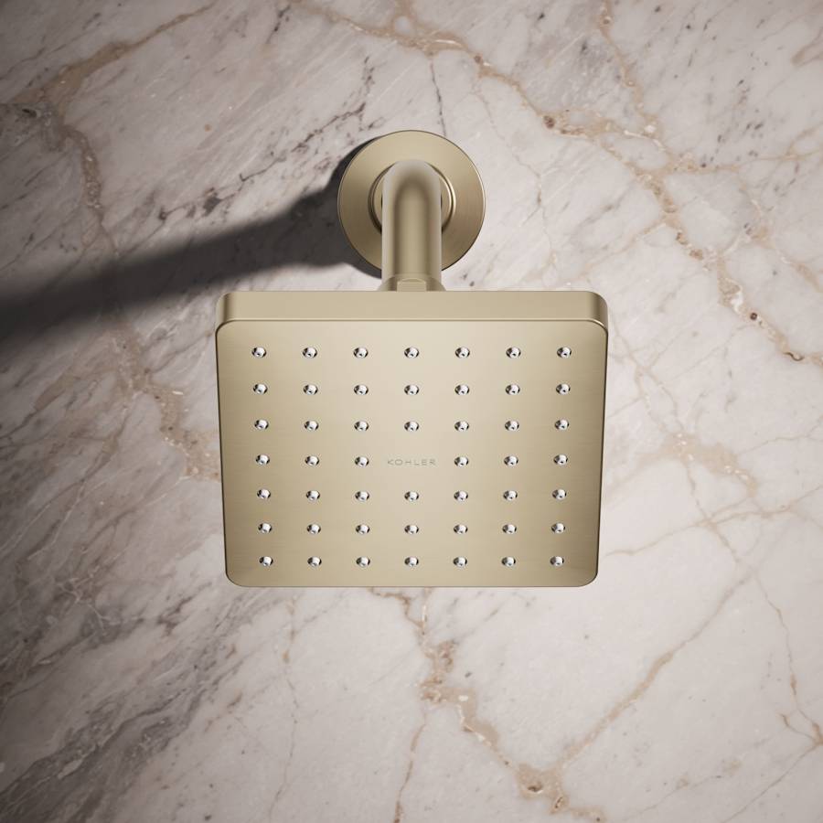 Parallel 2.5 GPM Single Function Shower Head With Katalyst Air-Induction Spray Technology