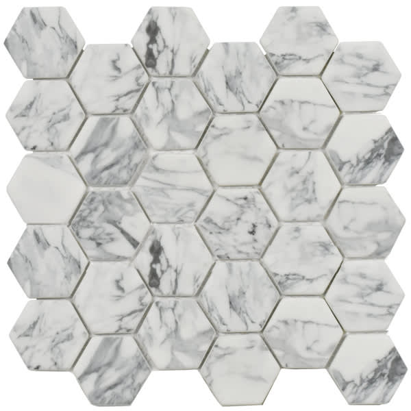Statuary Hexagon Mosaic 12x12
