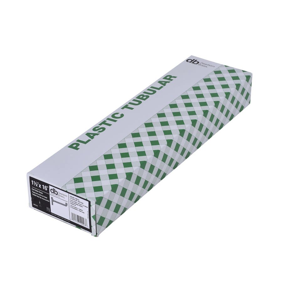 Continuous Waste, End Outlet, 1-1/2 in, ABS, Black