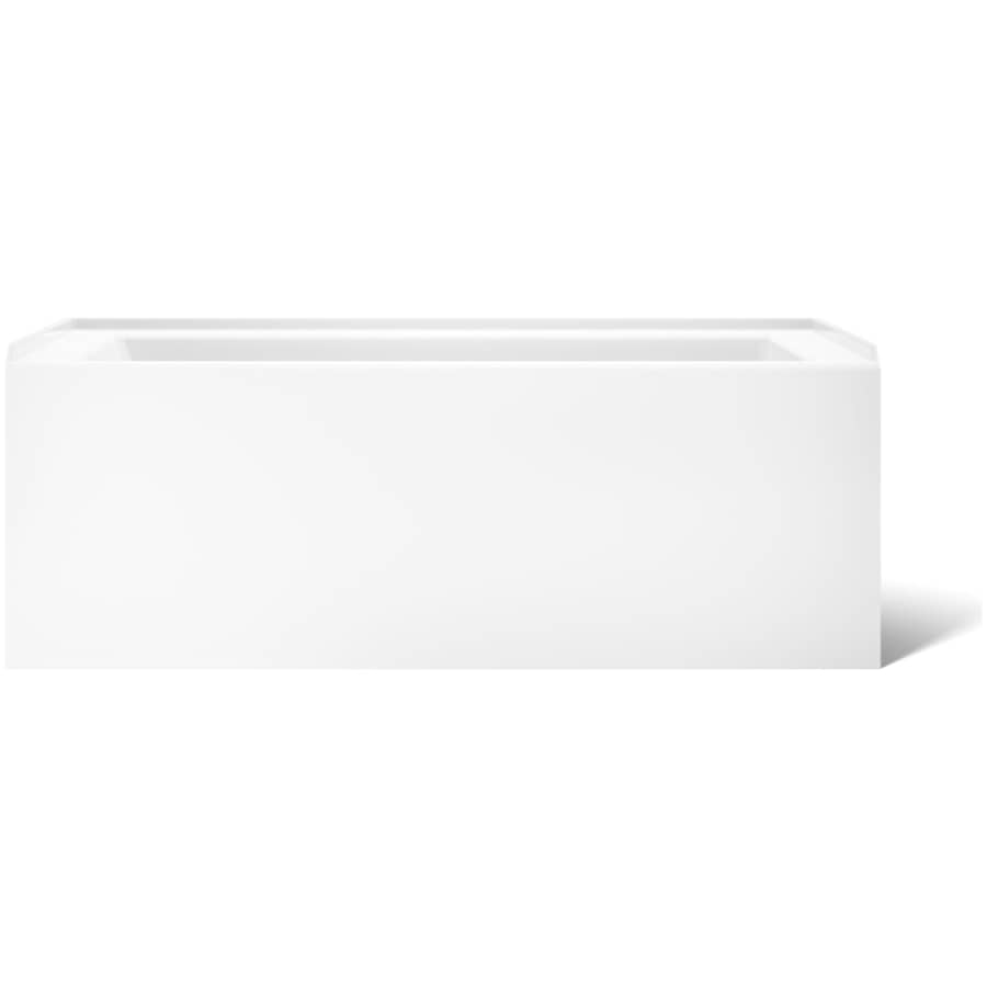 Underscore 60" Soaking Bathtub for Three Wall Alcove Installation with Right Drain and 68 Gallon Water Capacity