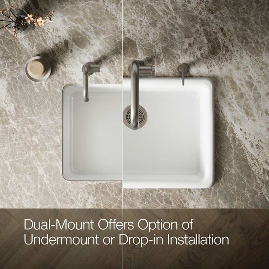 Iron/Tones 27" Undermount Single Basin Enameled Cast Iron Kitchen Sink