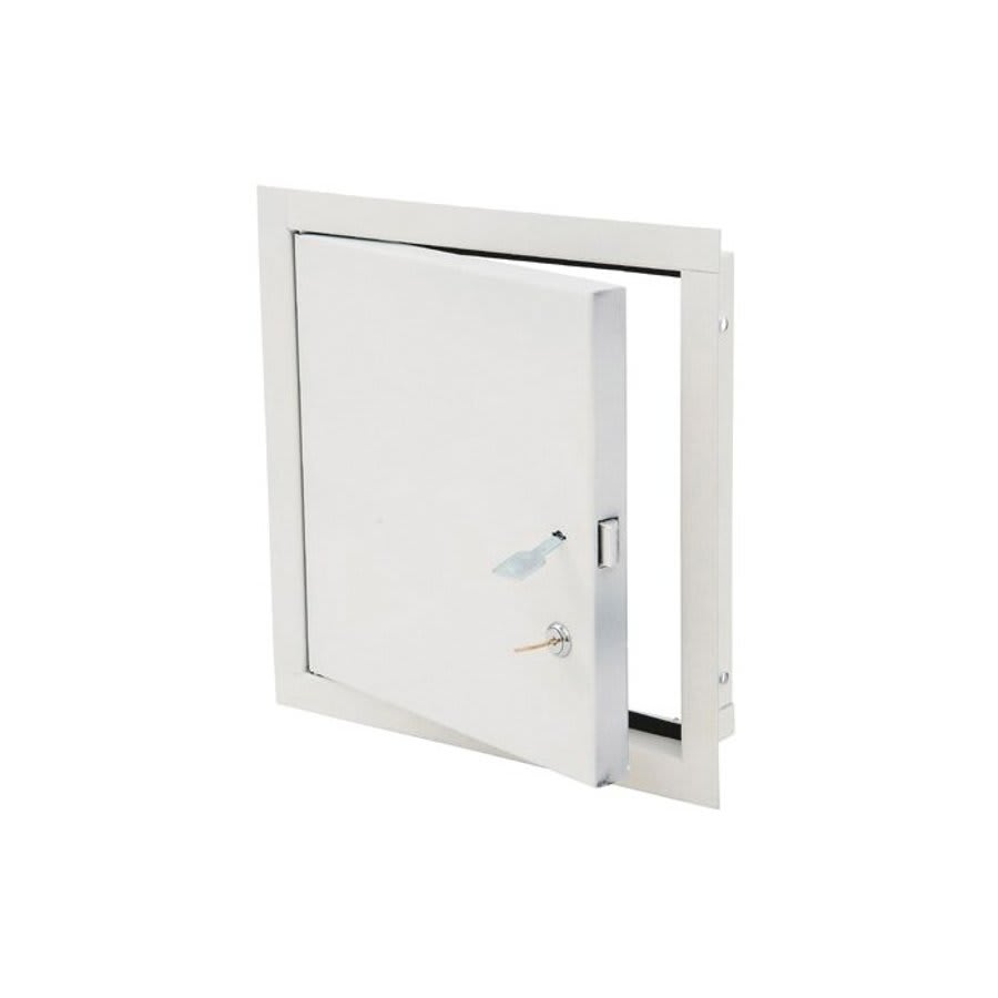 Exterior Access Door, Cylinder Lock, 14 x 14 in, Galvanized Steel, 16 ga, Primer Coated