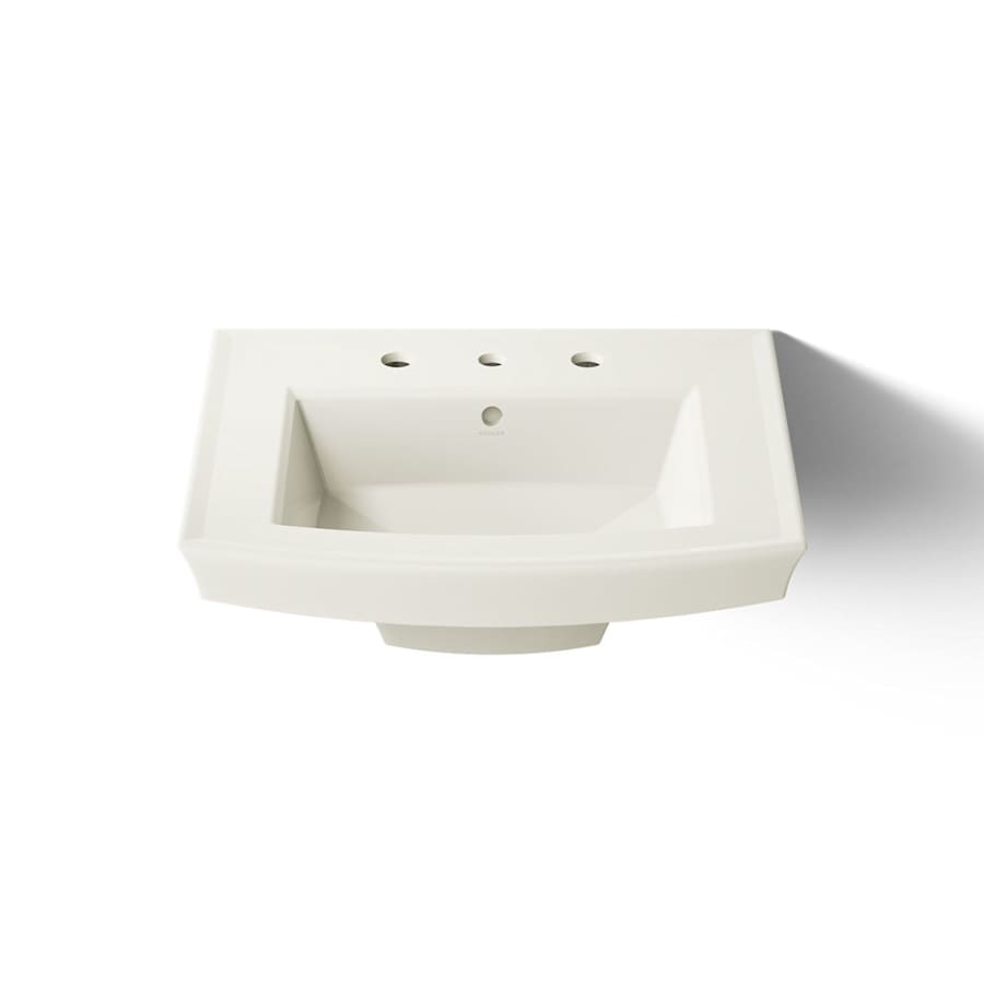 Archer 24" Pedestal Bathroom Sink with 3 Holes Drilled and Overflow