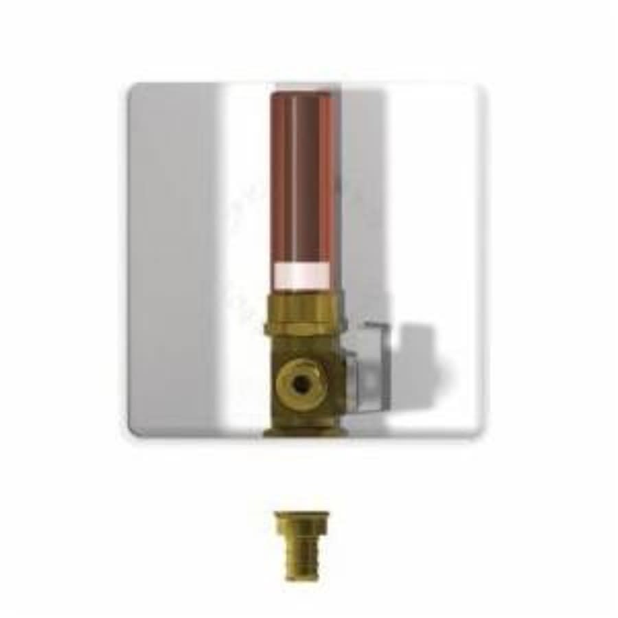 Mini Ice Maker Box With Hammer Arrester Valves, 1/2 in, Uponor x 1/4 in Comp, Plastic, White