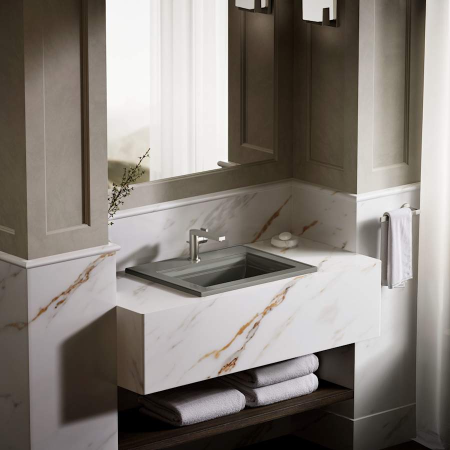 Memoirs Stately 17" Drop In Bathroom Sink with 1 Hole Drilled and Overflow