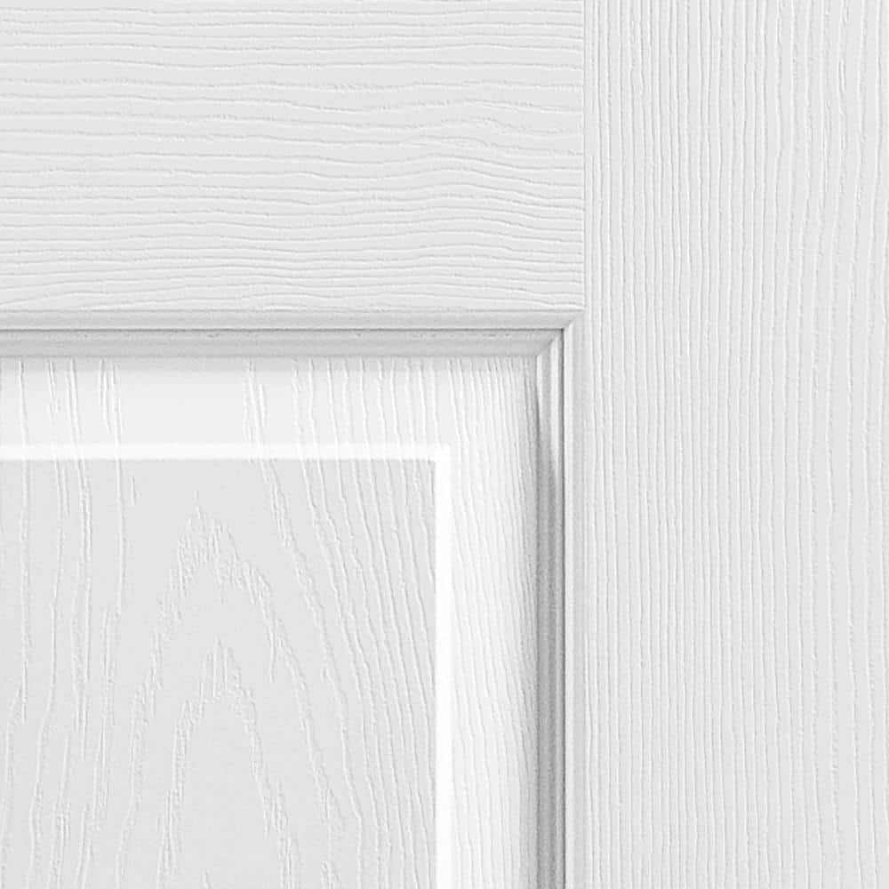 30 in. x 80 in. 6 Panel Textured Hollow Core Primed Composite Interior Door Slab with Bore