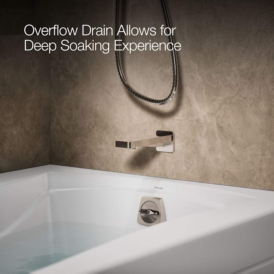 Mariposa Collection 60" Three Wall Alcove Soaking Bath Tub with Right Hand Drain, Apron, Tile Flange and Textured Bottom