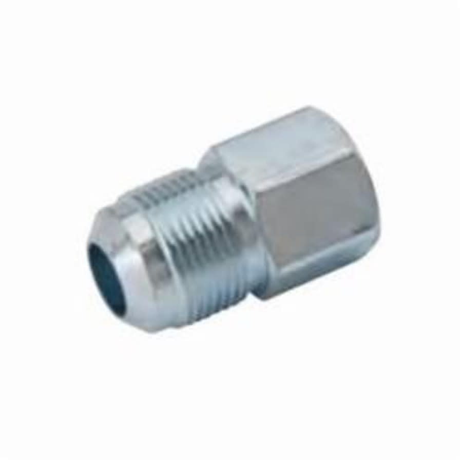 Gas Female Adapter, 5/8 x 3/4 in, Flare x FNPT, Steel