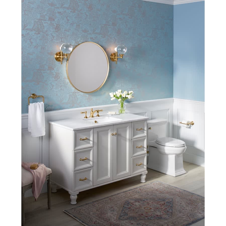 Essential 28-1/8" Diameter Modern Circular Framed Bathroom Wall Mirror
