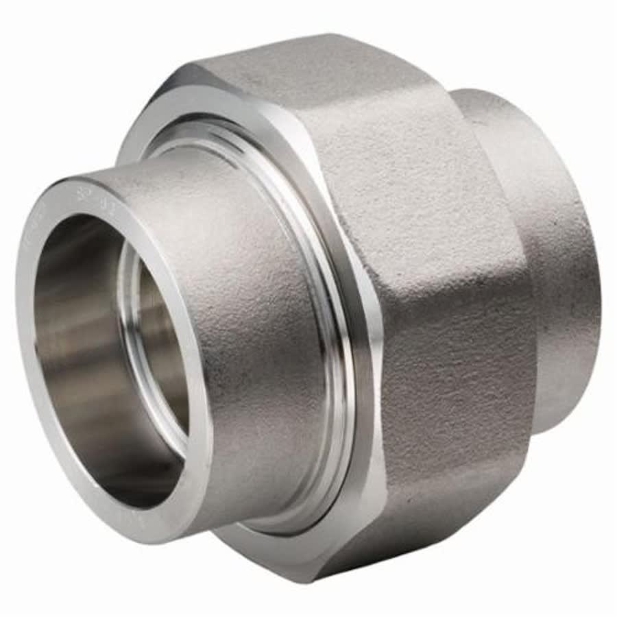 Union, 1-1/2 in, Socket Weld, 304/304L Stainless Steel, 3000 lb