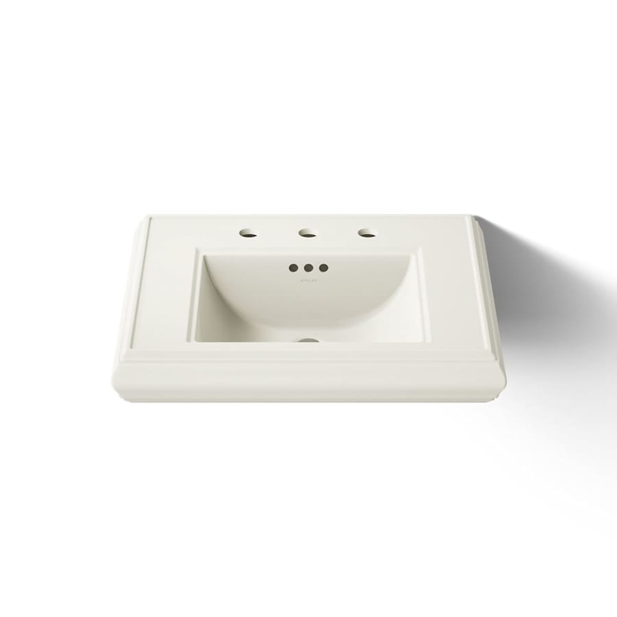 Memoirs Classic 24" Fireclay Pedestal Bathroom Sink with 3 Holes Drilled and Overflow
