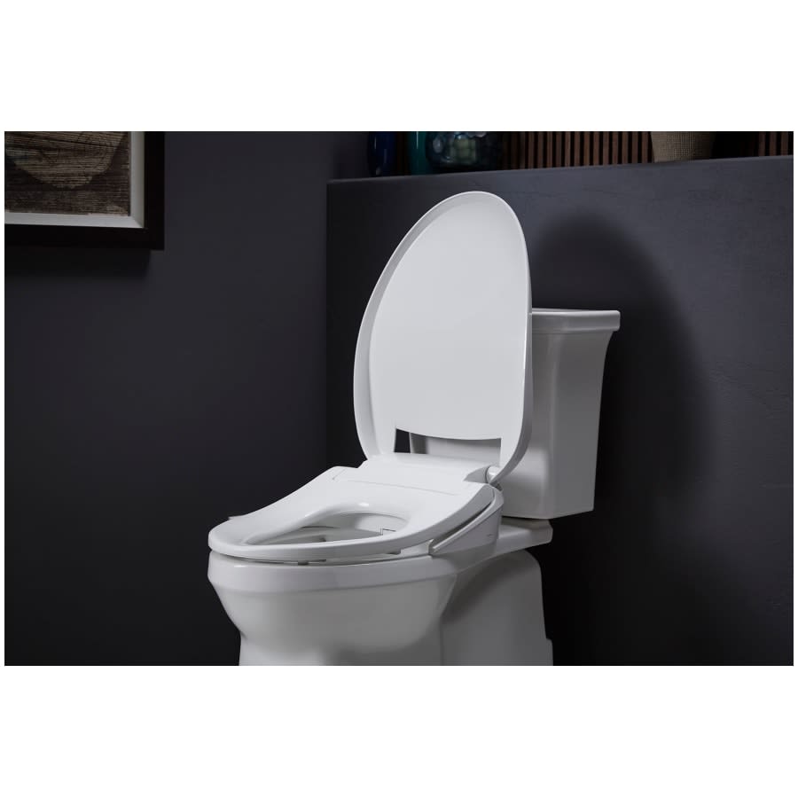 PureWash E545 Elongated Closed-Front Bidet Seat with Heated Seat, Adjustable Water Temperature and Pressure, Front and Rear Wash Modes, Automatically UV Light Self-Cleaning Wand, Quiet-Close, Quick-Release, and LED Night Light Technologies
