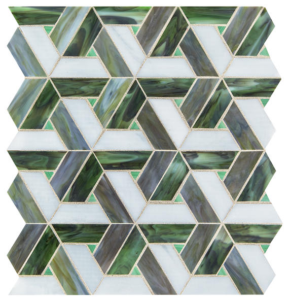 Vivify Enchanted Green Trapezoid 1X3 Glass