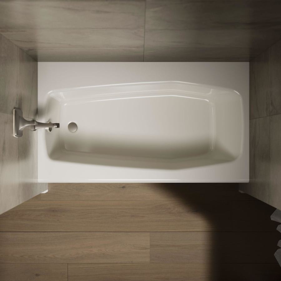 Villager Collection 60" Three Wall Alcove Bath Tub with Extra 4" Ledge and Left Hand Drain