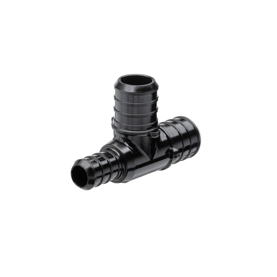 QickSert CR® Tee, 3/4 x 1/2 x 3/4 in, Crimp PEX, Poly