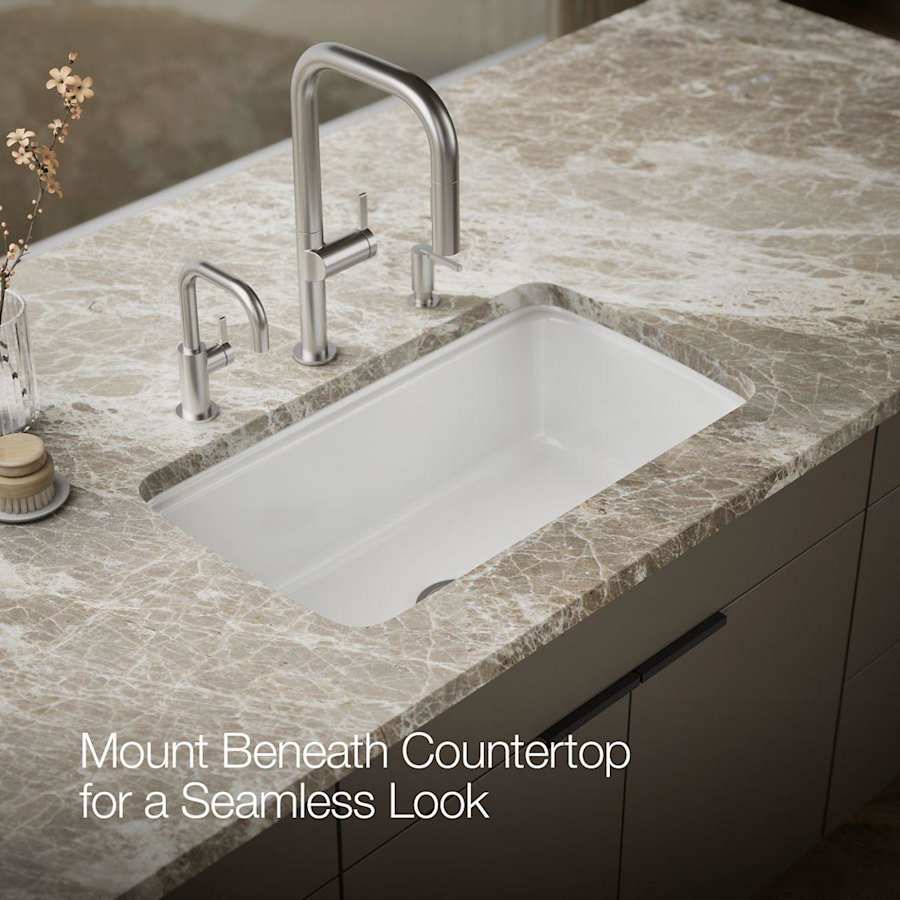 Cape Dory 33" Single Basin Under-Mount Enameled Cast-Iron Kitchen Sink