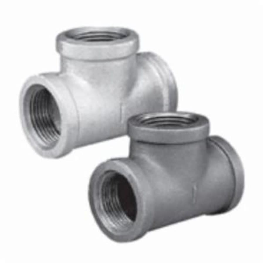 Tee, 3/8 in, FNPT, 150 lb, Malleable Iron, Black