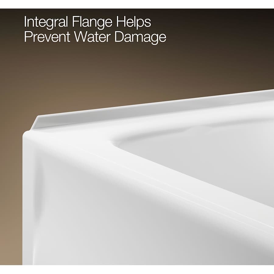 Bancroft Collection 60" Three Wall Alcove Soaking Bath Tub with Right Hand Drain