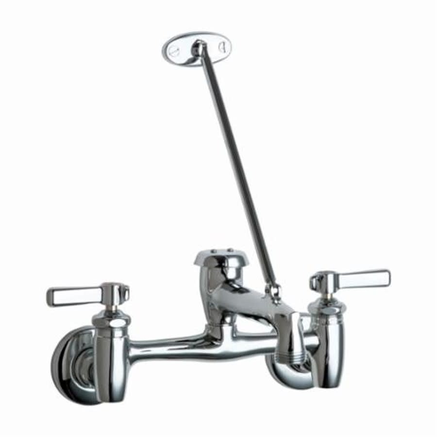 Utility Sink Faucet, Wall Mount, ADA, Lever Handle, Polished Chrome