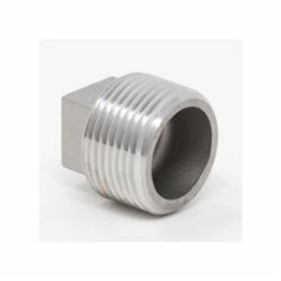 Square Head Plug, 1-1/2 in, MNPT, 304/304L Stainless Steel, 150 lb