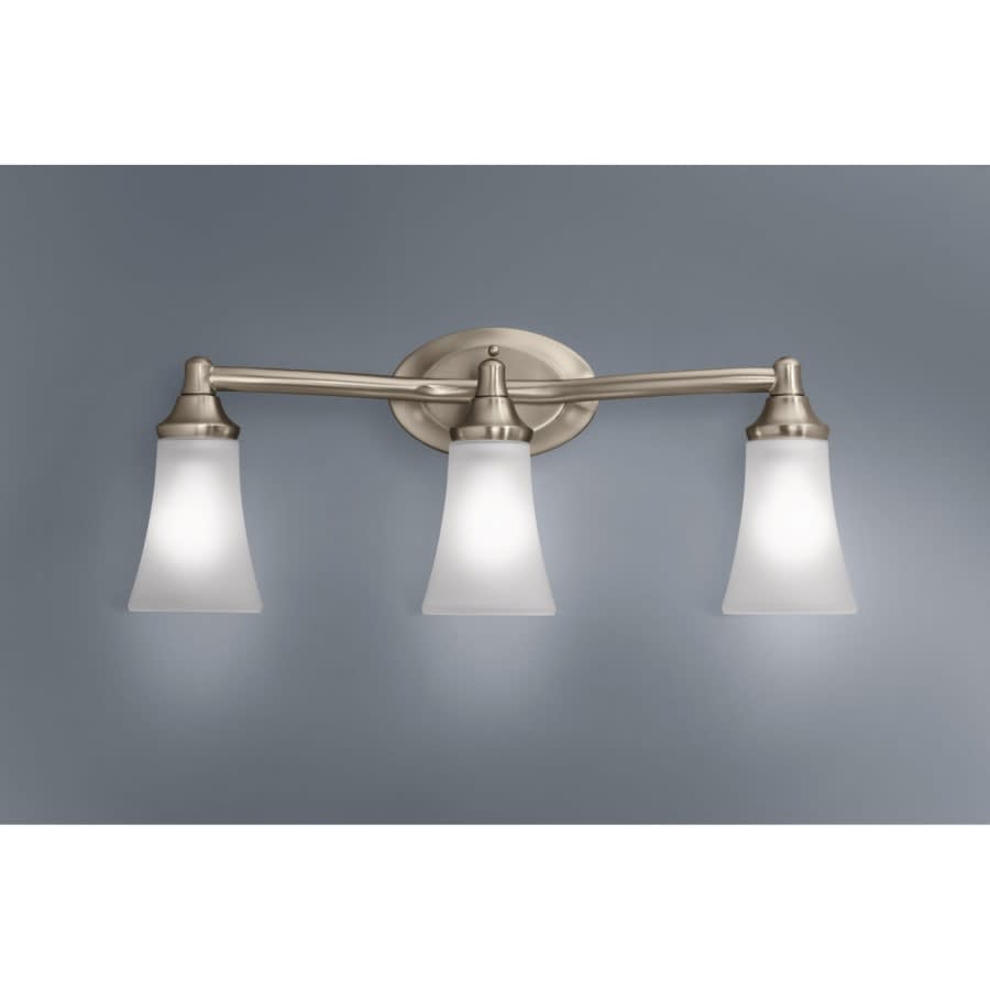 Eva 23" Wide 3 Light Bathroom Vanity Light with Frosted Shades
