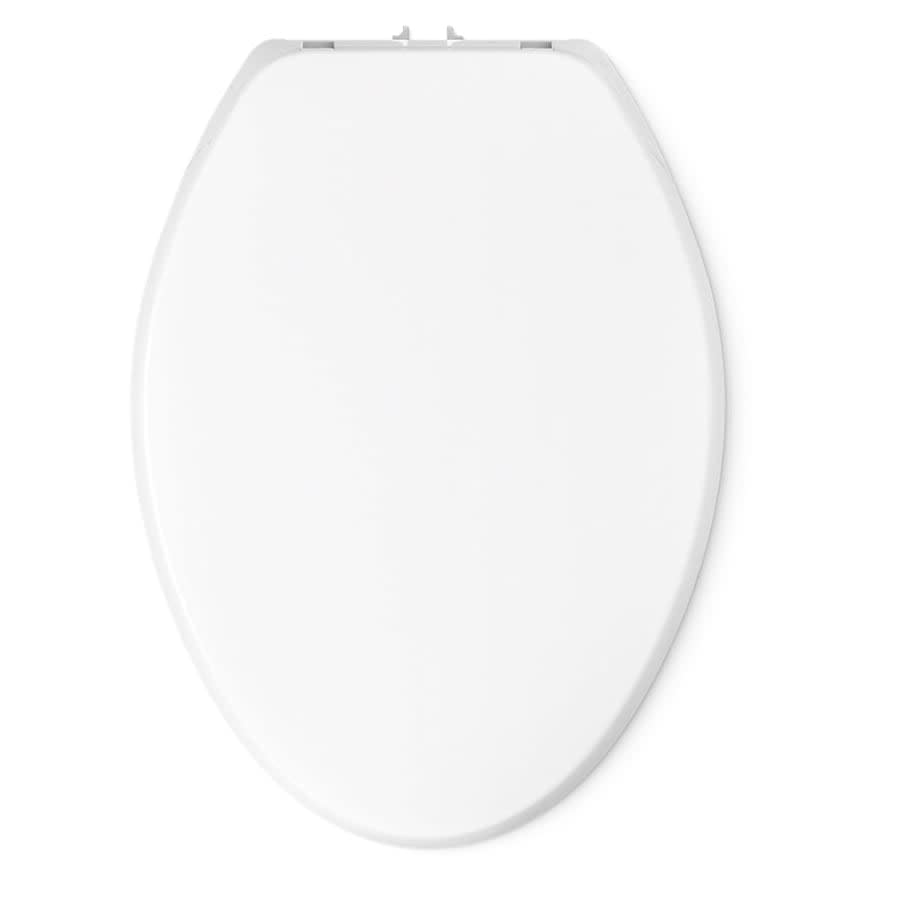 Purefresh Elongated Closed Front Toilet Seat with Purefresh Air Filtering, Night Light, and Quiet-Close Technology
