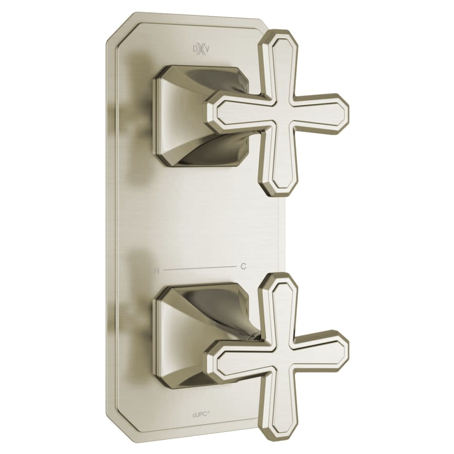 Belshire Two-Handle Thermostatic Valve Trim with Cross Handles
