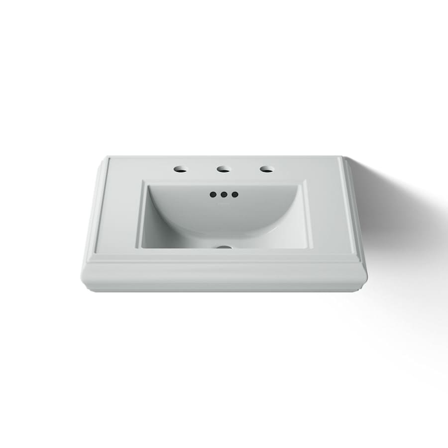 Memoirs Classic 24" Fireclay Pedestal Bathroom Sink with 3 Holes Drilled and Overflow