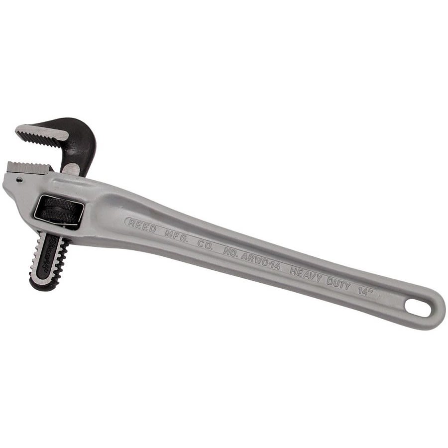 Offset Pipe Wrench, 1/4 to 2 in, 14 in OAL, Hook Jaw, Titanium Aluminum Alloy Handle
