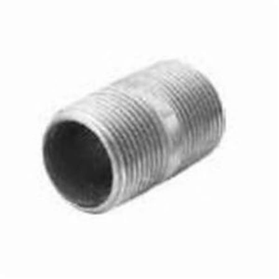 Nipple, 3/8 in, 3 in L, MNPT, Steel, Galvanized, SCH 40/STD