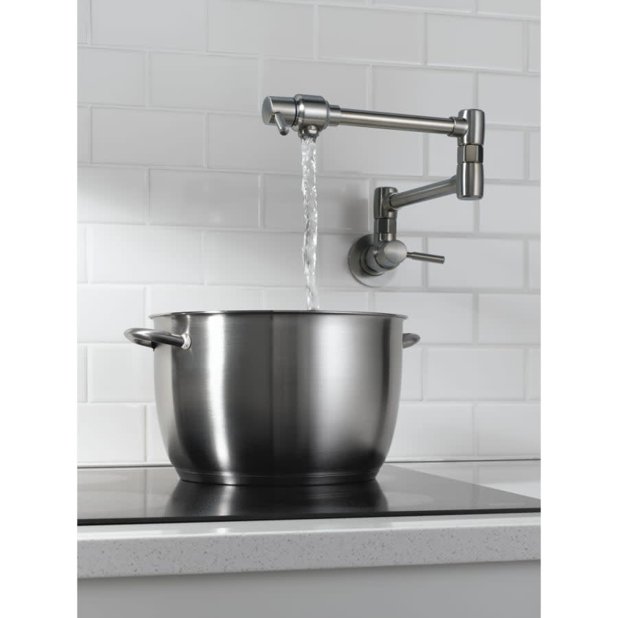 Euro 4 GPM Wall Mounted Single Hole Pot Filler Faucet