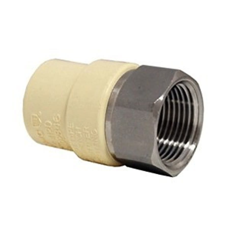 Female Adapter, 1/2 in, Socket x Stainless Steel FNPT, SCH 40/STD, CPVC