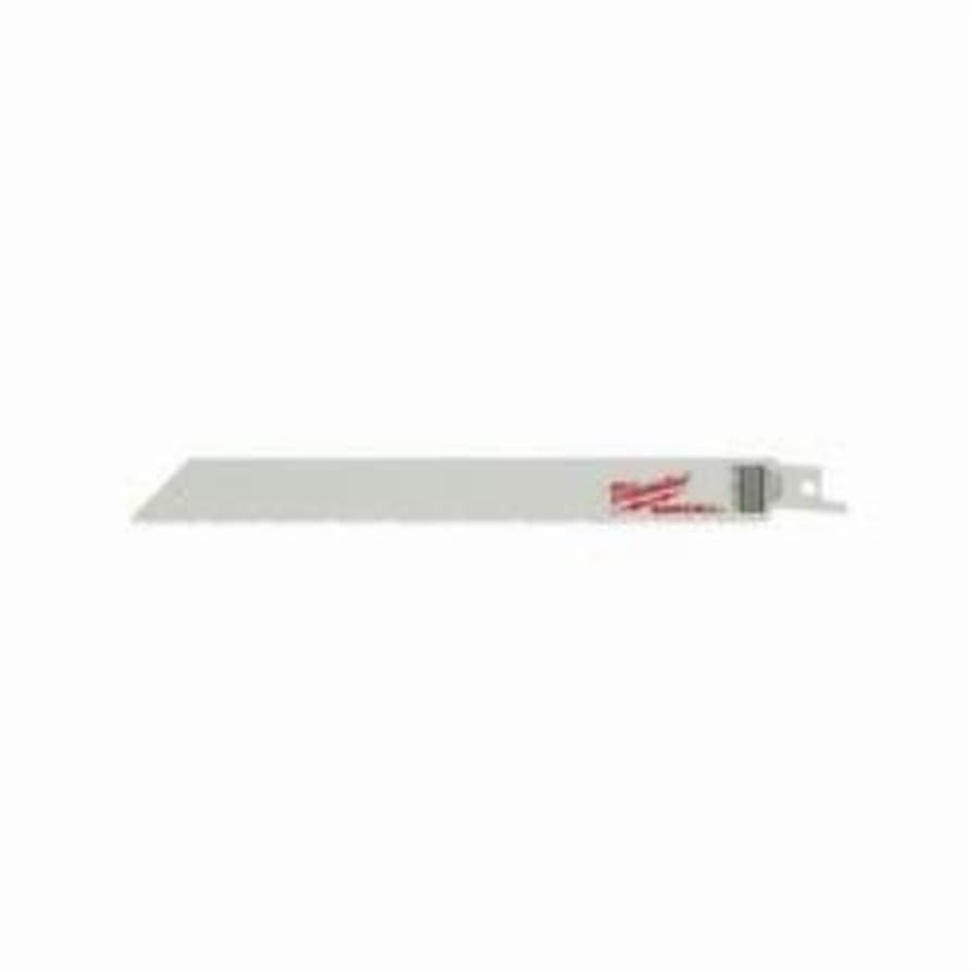 SAWZALL® Carbide Tip Reciprocating Saw Blade, 8 in L, 8/12 tpi, 0.05 in THK, 5-Pack