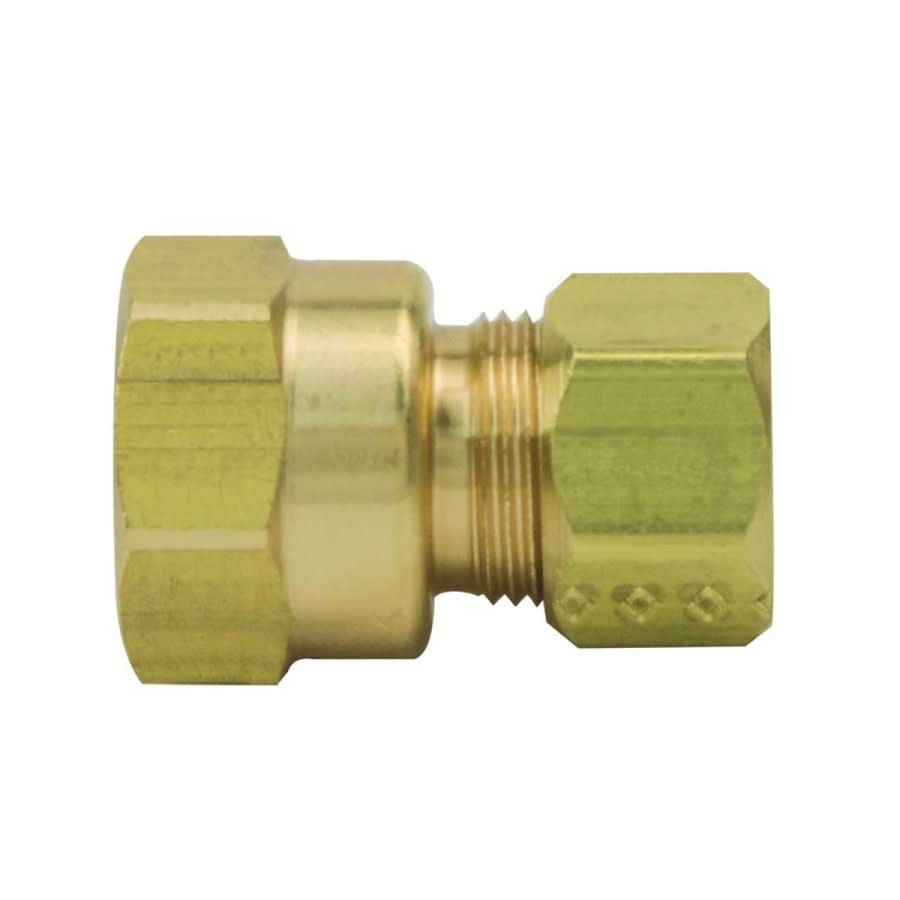 Union, 3/8 in, Comp x FNPT, Brass, Rough Brass, Domestic