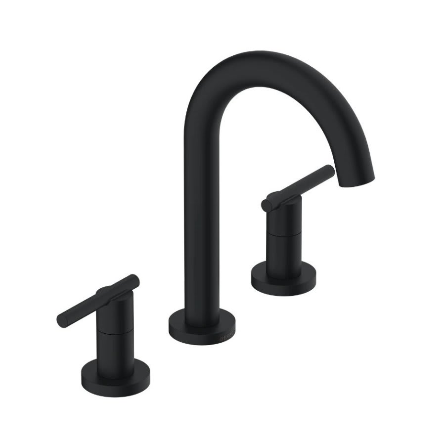 Parma® Widespread Lavatory Faucet, ADA, 2 Handle, 2-Hole, 1.2 gpm, Satin Black