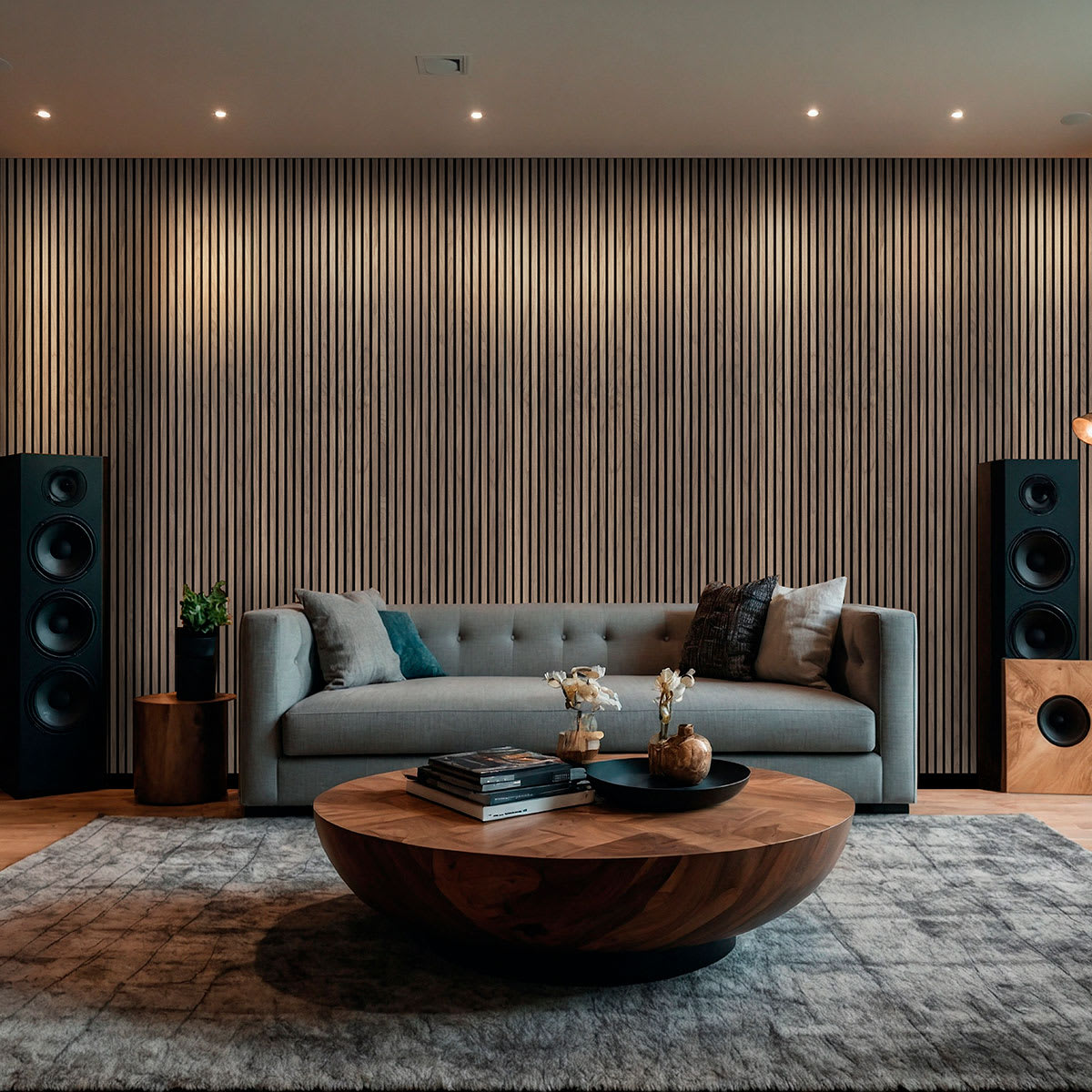 Tawny Acoustic Wood Slat Panels