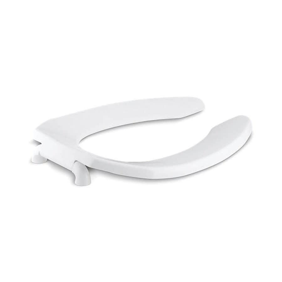 Lustra™ Toilet Seat, Elongated Bowl, Open Front, Less Cover, Plastic, White